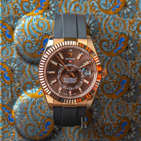 rolex sky dweller rose gold grey dial|rolex sky dweller gold 2021.